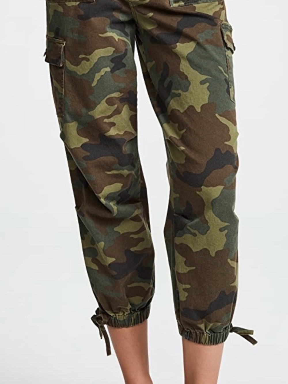 Alice&Olivia Camo Cargo Jogger Pants - Olive Green & Brown Size 25